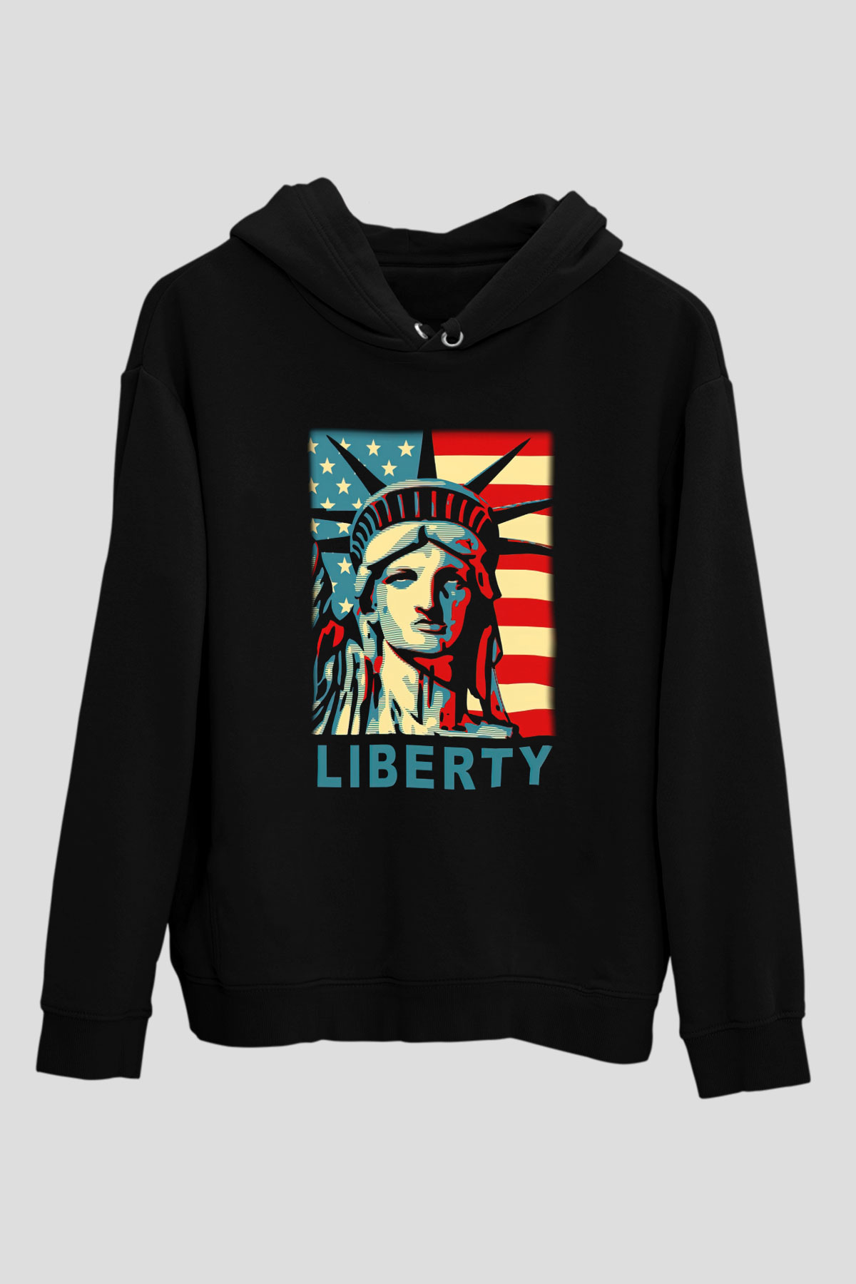 ABD Siyah Unisex Hoodie
