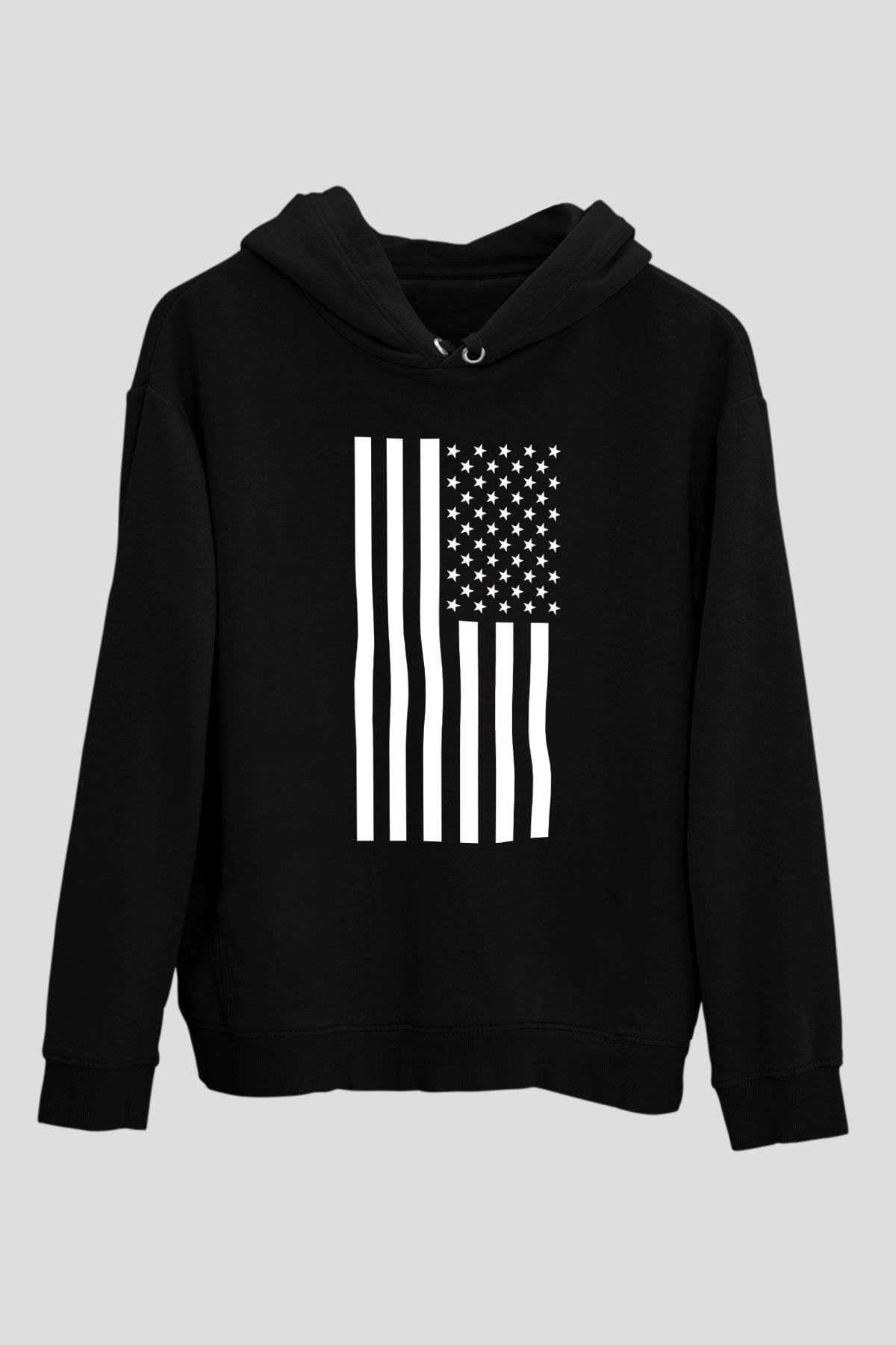 ABD Siyah Unisex Hoodie