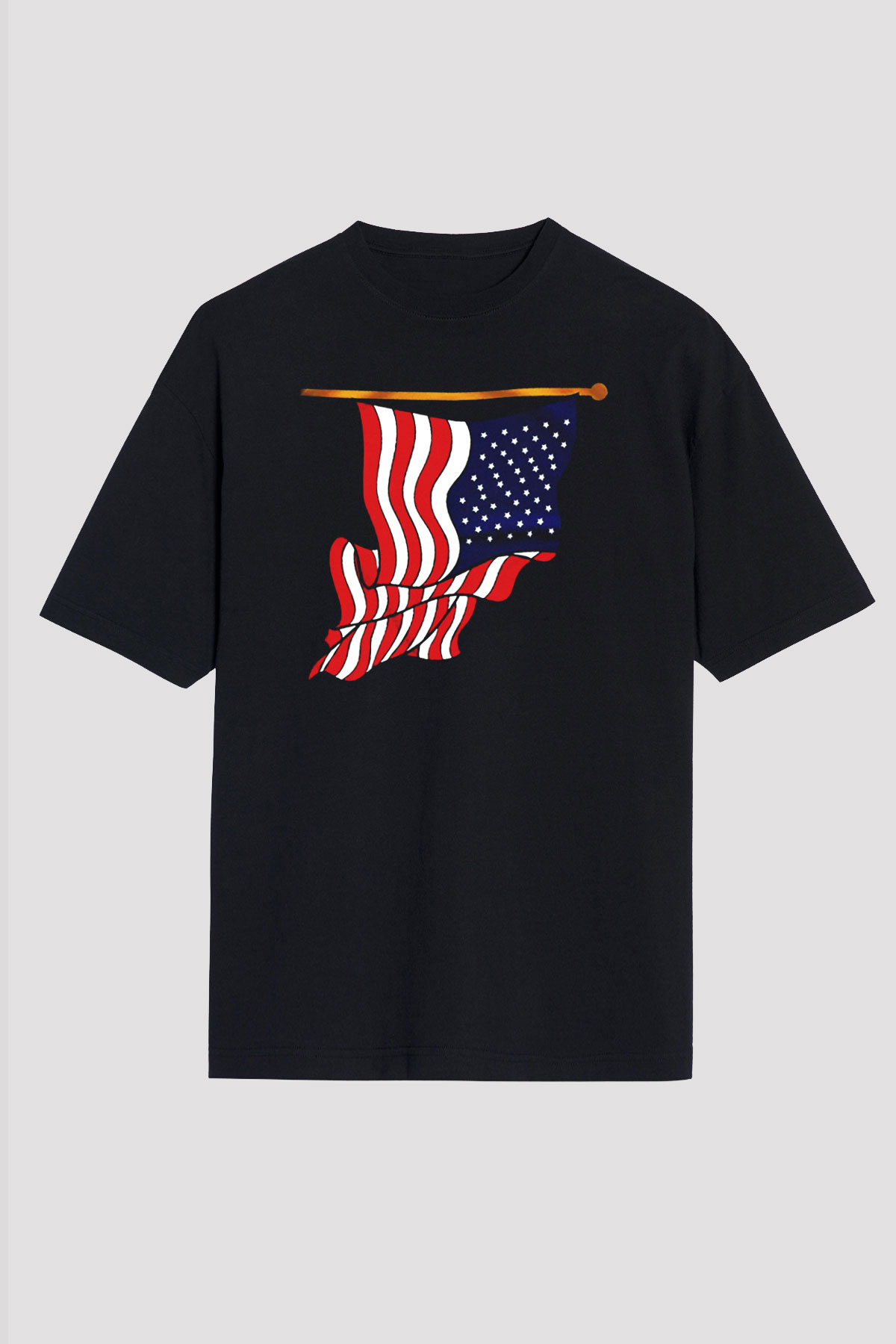 ABD Siyah Unisex Oversize Tişört T-Shirt