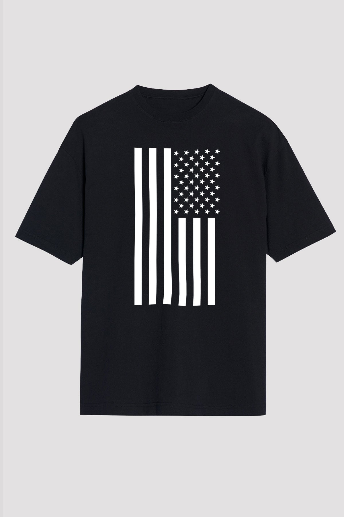 ABD Siyah Unisex Oversize Tişört T-Shirt