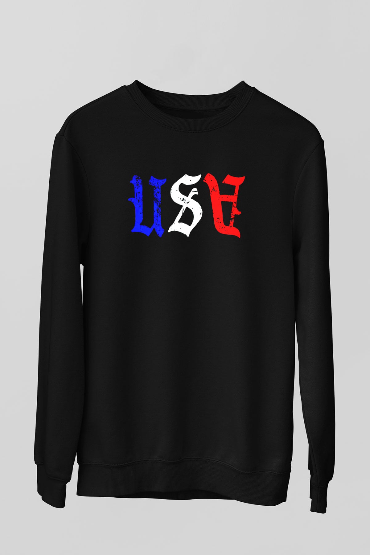 ABD Siyah Unisex Sweatshirt