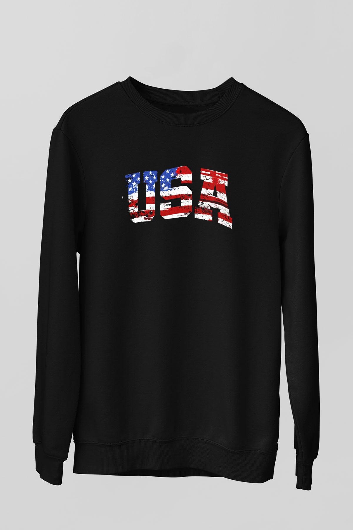 ABD Siyah Unisex Sweatshirt