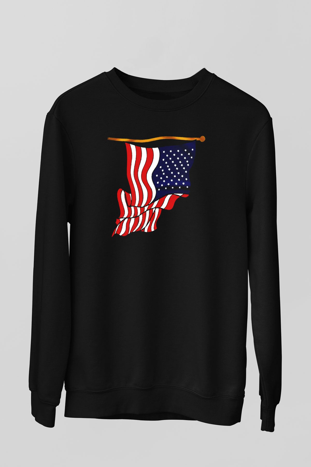 ABD Siyah Unisex Sweatshirt