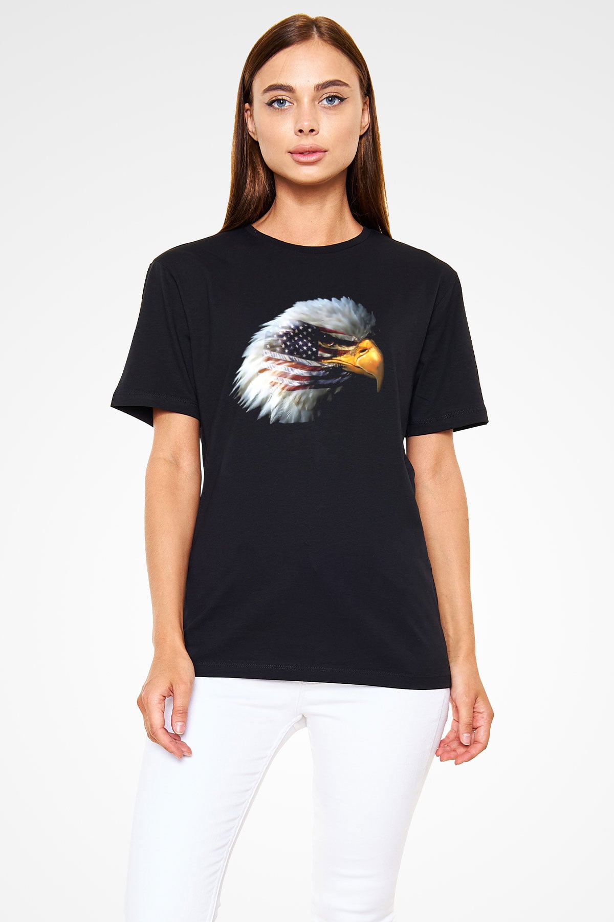 ABD Siyah Unisex Tişört T-Shirt - TişörtFabrikası