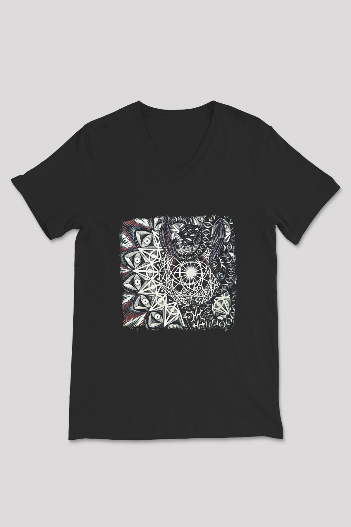 Abigail Williams Baskılı Unisex Siyah V Yaka Tişört