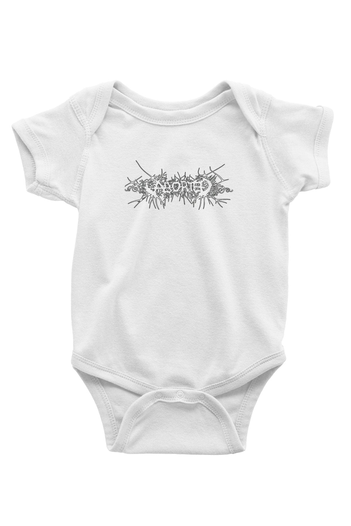 Aborted Baskılı Unisex Beyaz Bebek Body - Zıbın