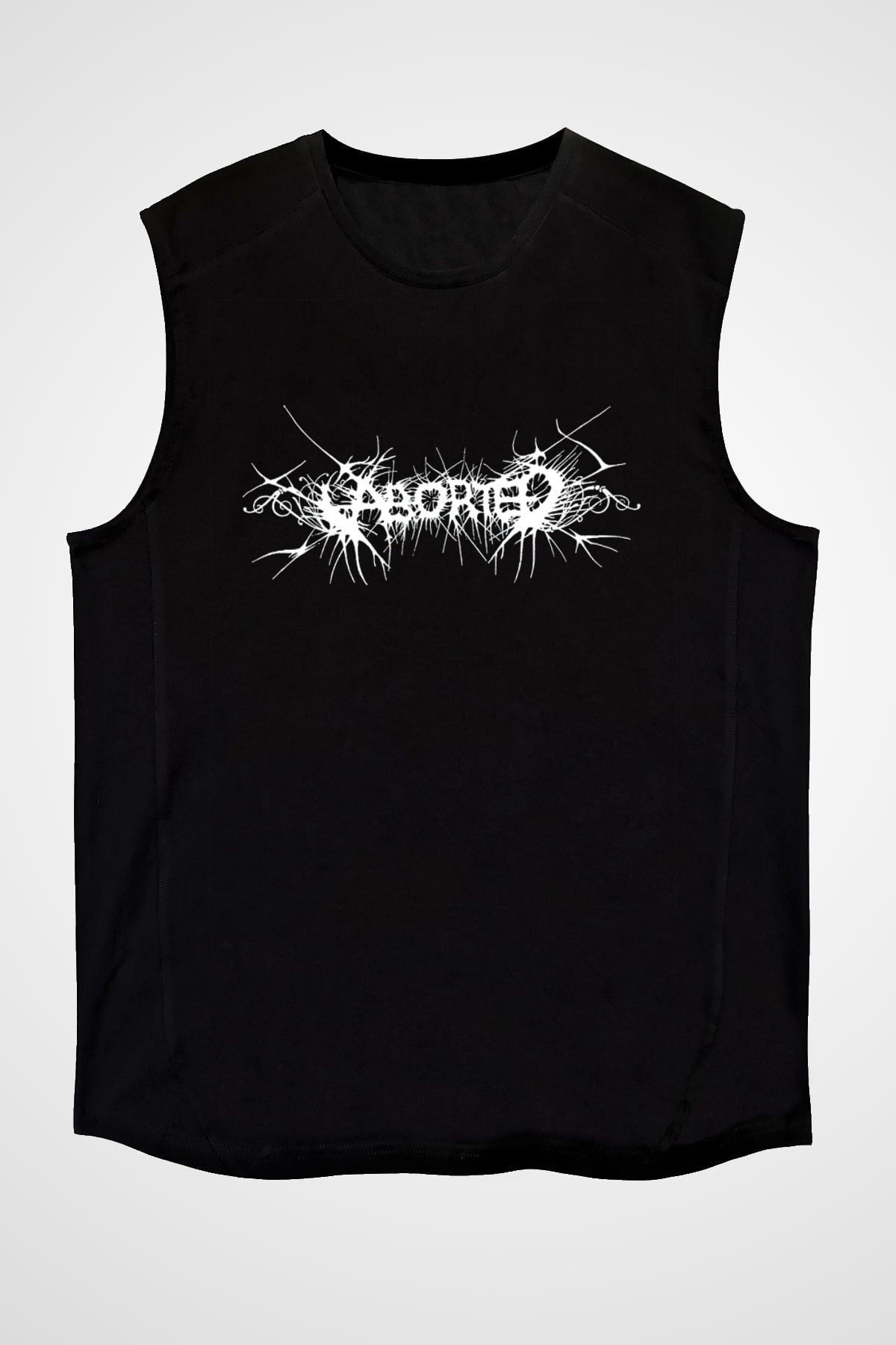 Aborted Siyah Unisex Kolsuz Tişört