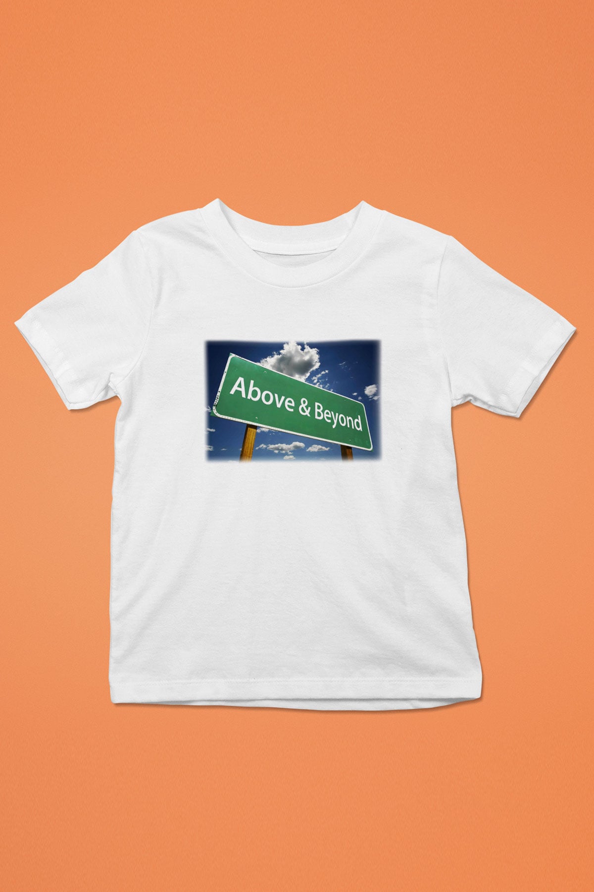 Above and Beyond Baskılı Beyaz Unisex Çocuk Tişört
