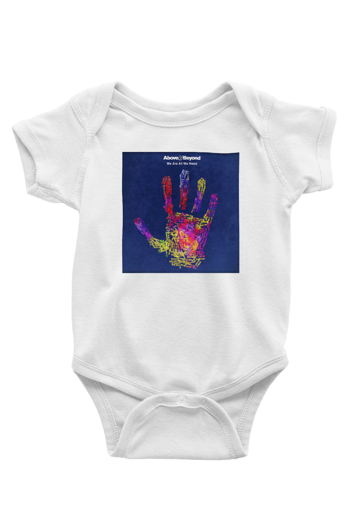 Above and Beyond Baskılı Beyaz Unisex Bebek Body - Zıbın