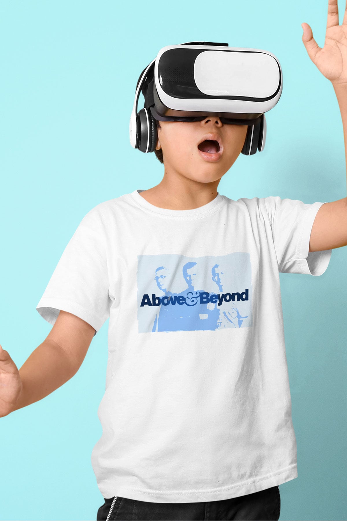 Above and Beyond Beyaz Unisex Çocuk Tişört