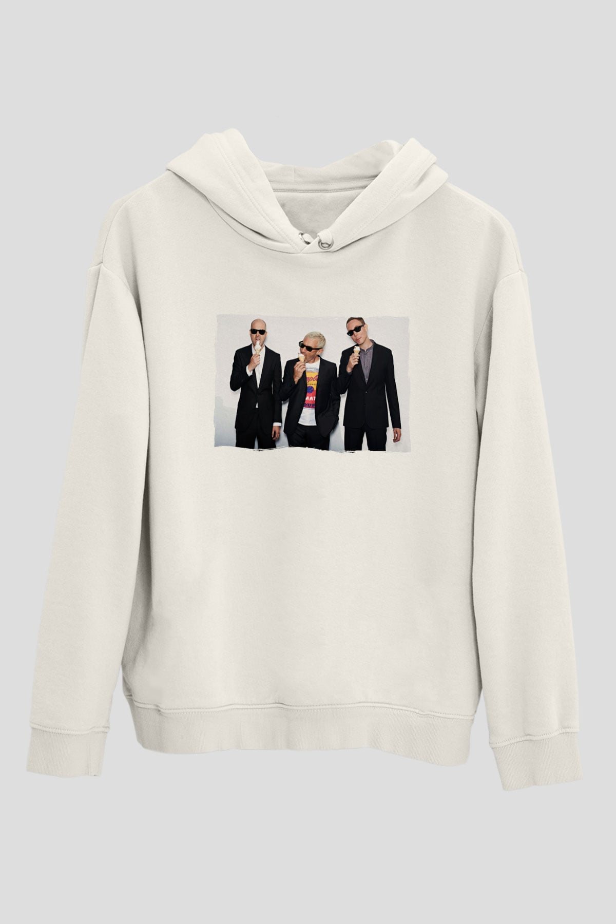 Above and Beyond Beyaz Unisex Kapüşonlu Sweatshirt