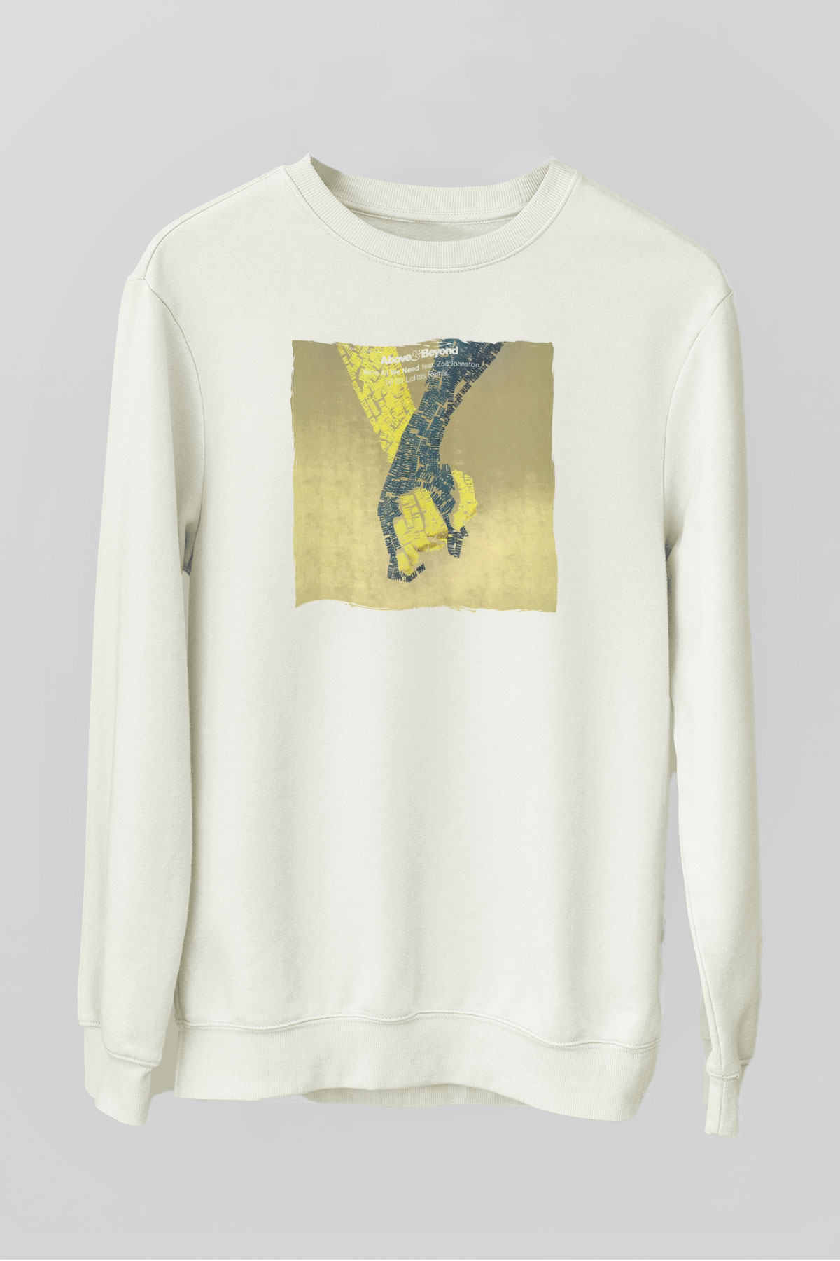 Above and Beyond Beyaz Unisex Sweatshirt
