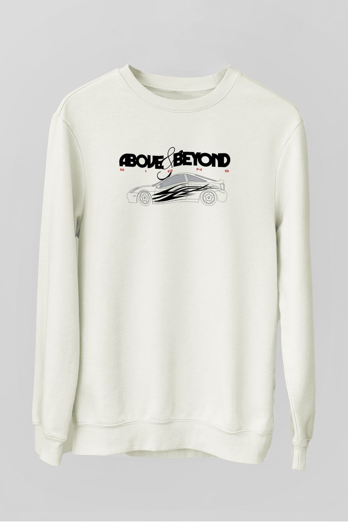 Above and Beyond Beyaz Unisex Sweatshirt