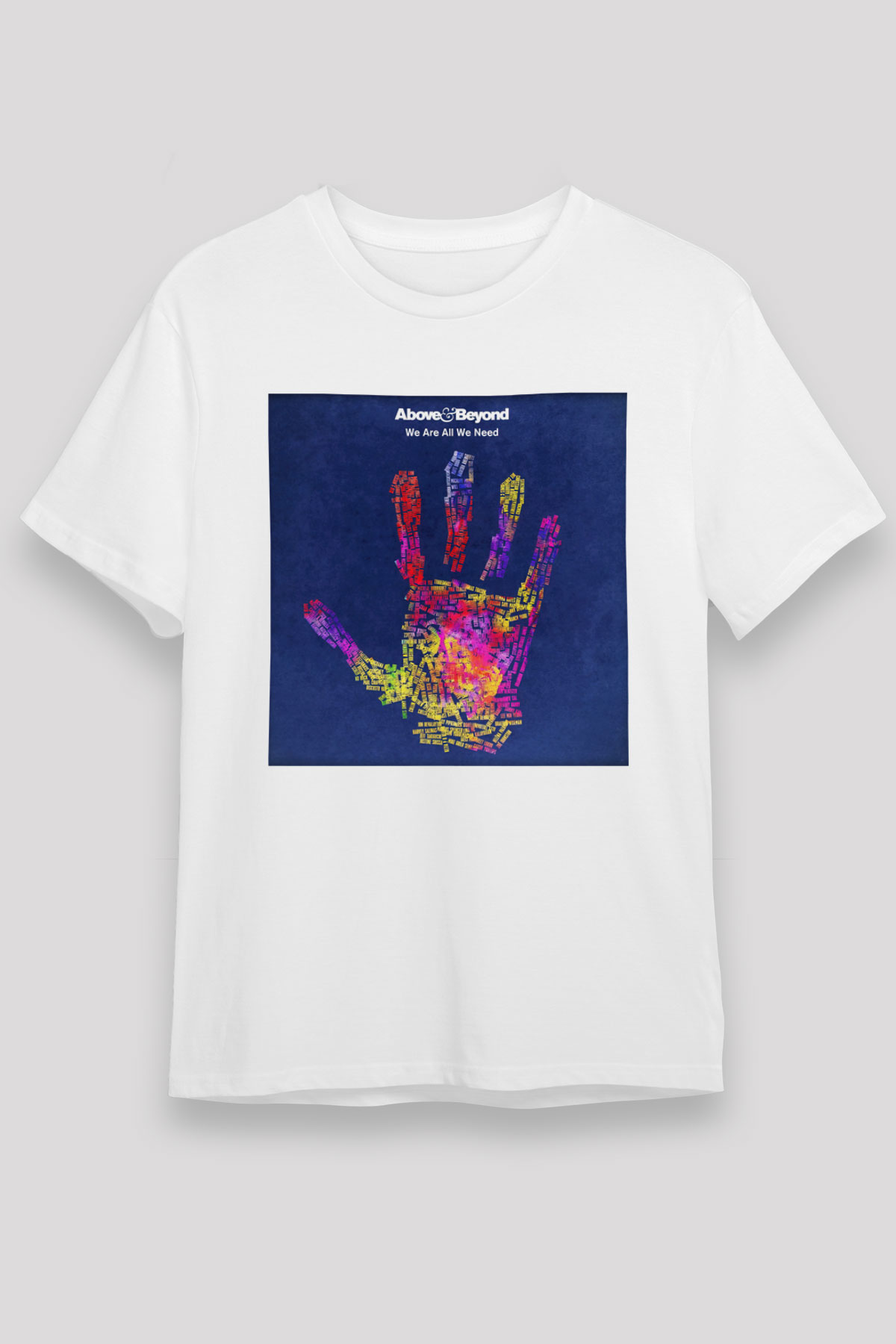 Above and Beyond Beyaz Unisex Tişört T-Shirt - TişörtFabrikası
