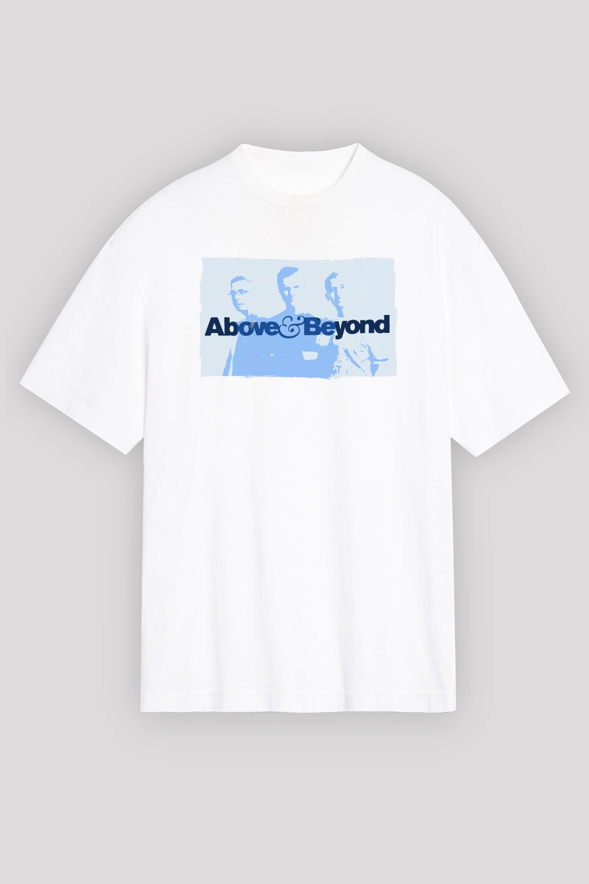 Above and Beyond Beyaz Unisex Tişört T-Shirt - TişörtFabrikası
