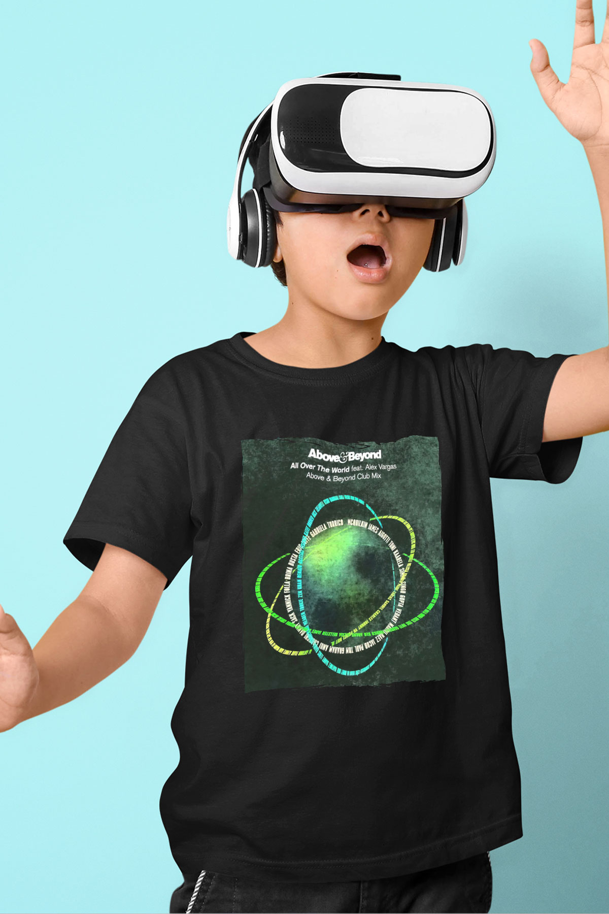 Above and Beyond Siyah Unisex Çocuk Tişört