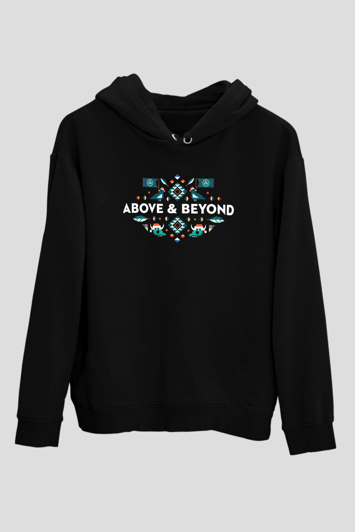 Above and Beyond Siyah Unisex Hoodie