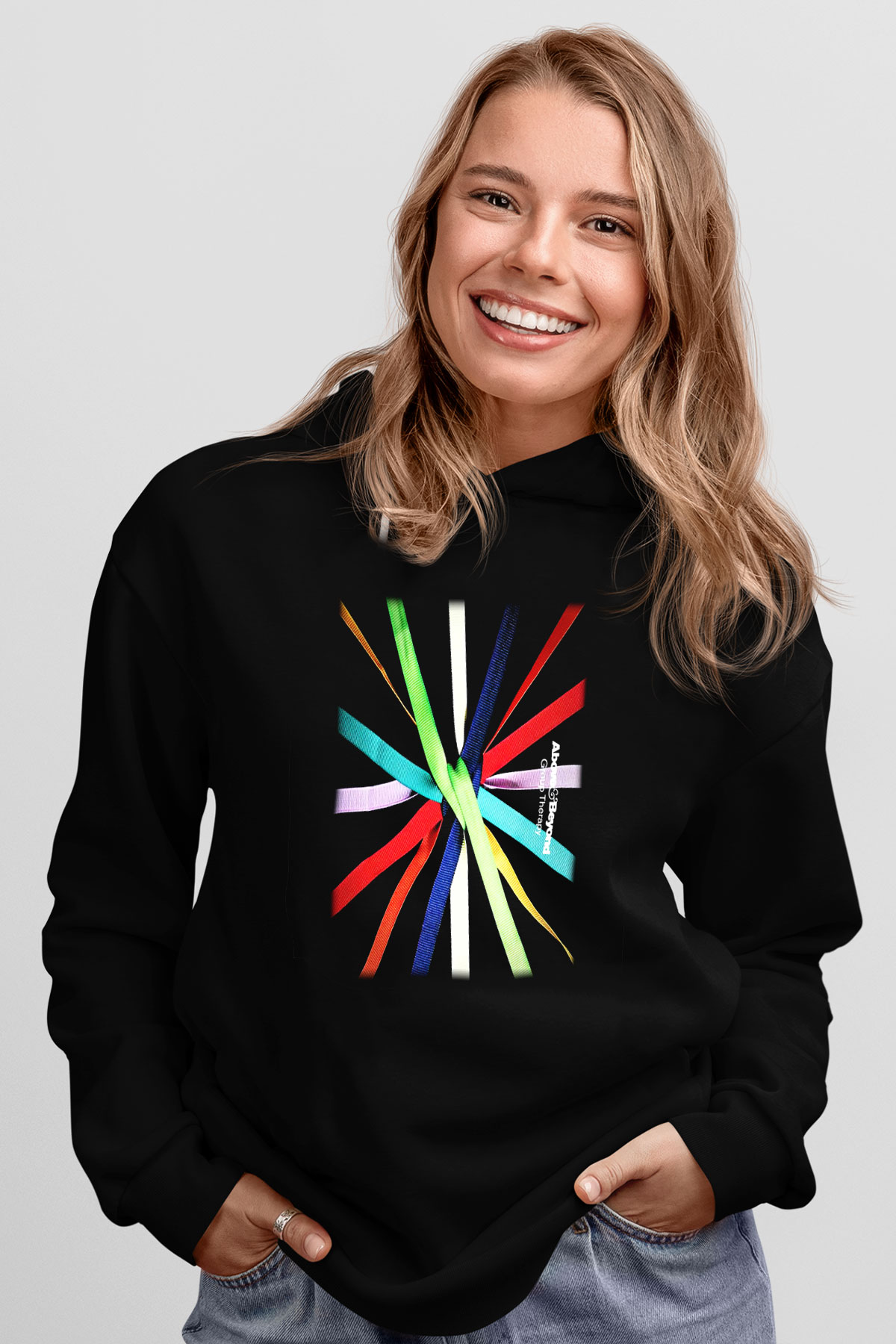 Above and Beyond Siyah Unisex Hoodie