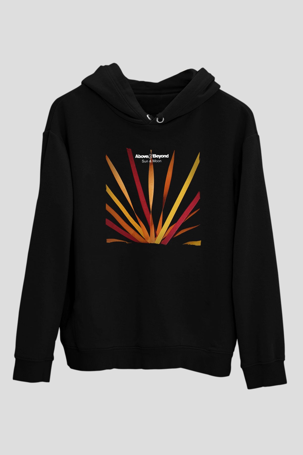 Above and Beyond Siyah Unisex Kapüşonlu Sweatshirt
