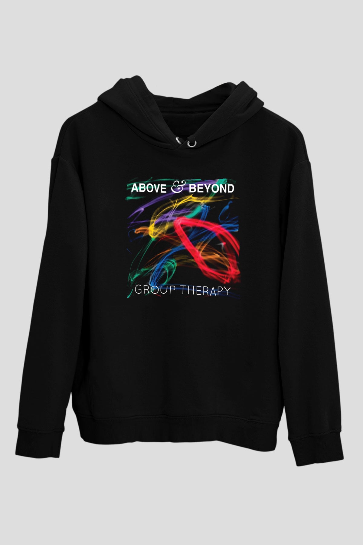 Above and Beyond Siyah Unisex Kapüşonlu Sweatshirt