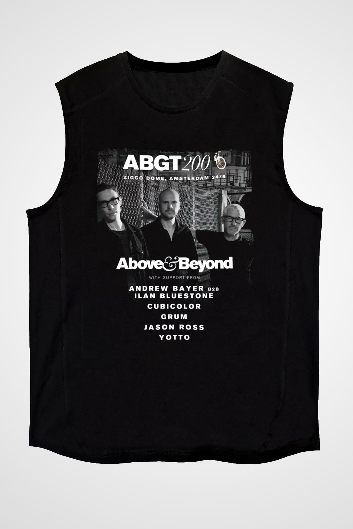 Above and Beyond Siyah Unisex Kolsuz Tişört