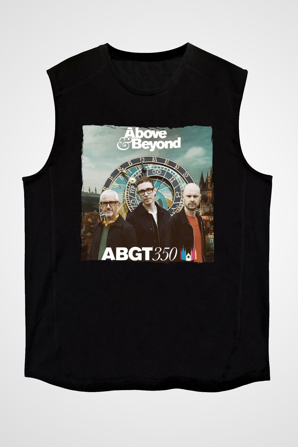 Above and Beyond Siyah Unisex Kolsuz Tişört