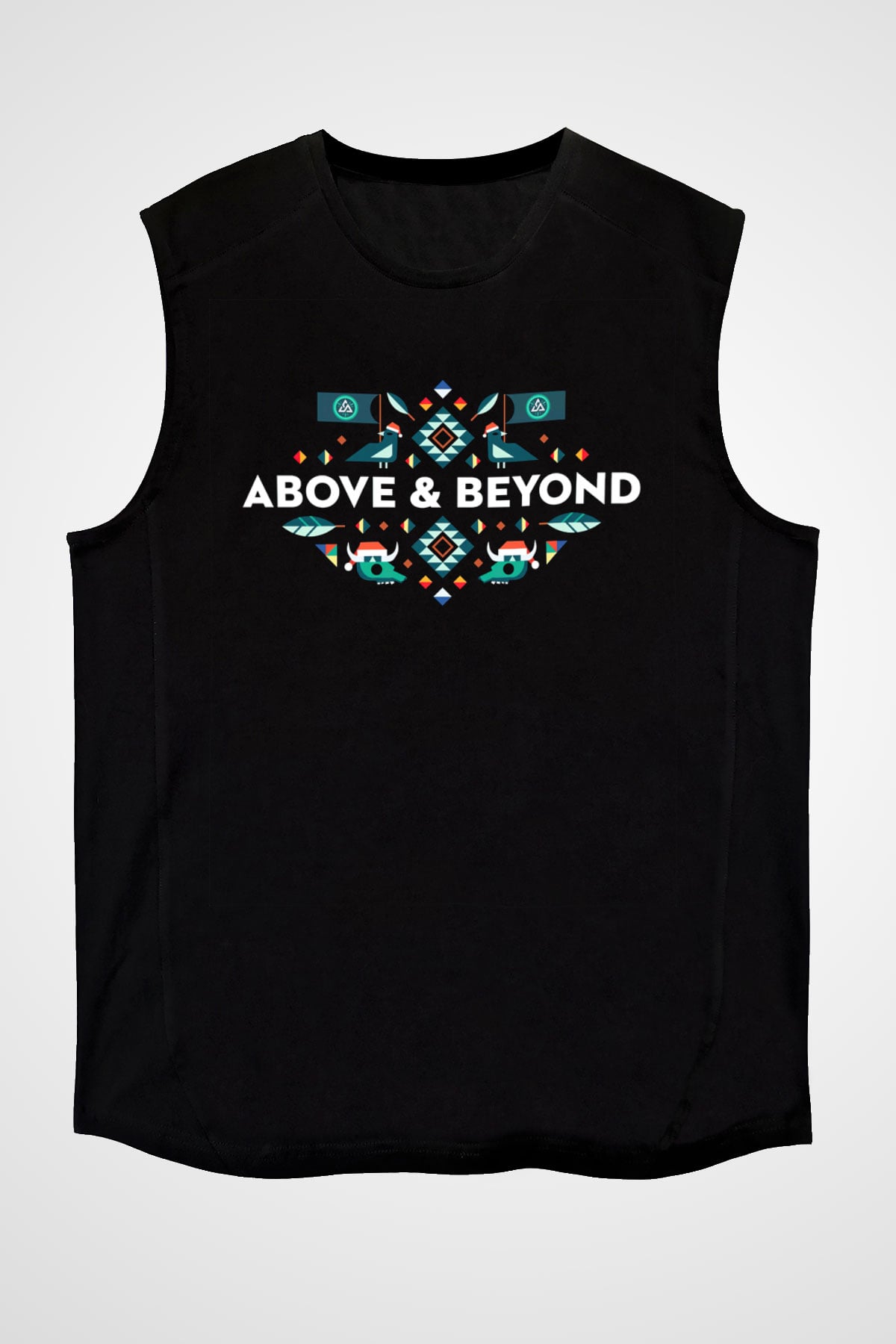 Above and Beyond Siyah Unisex Kolsuz Tişört