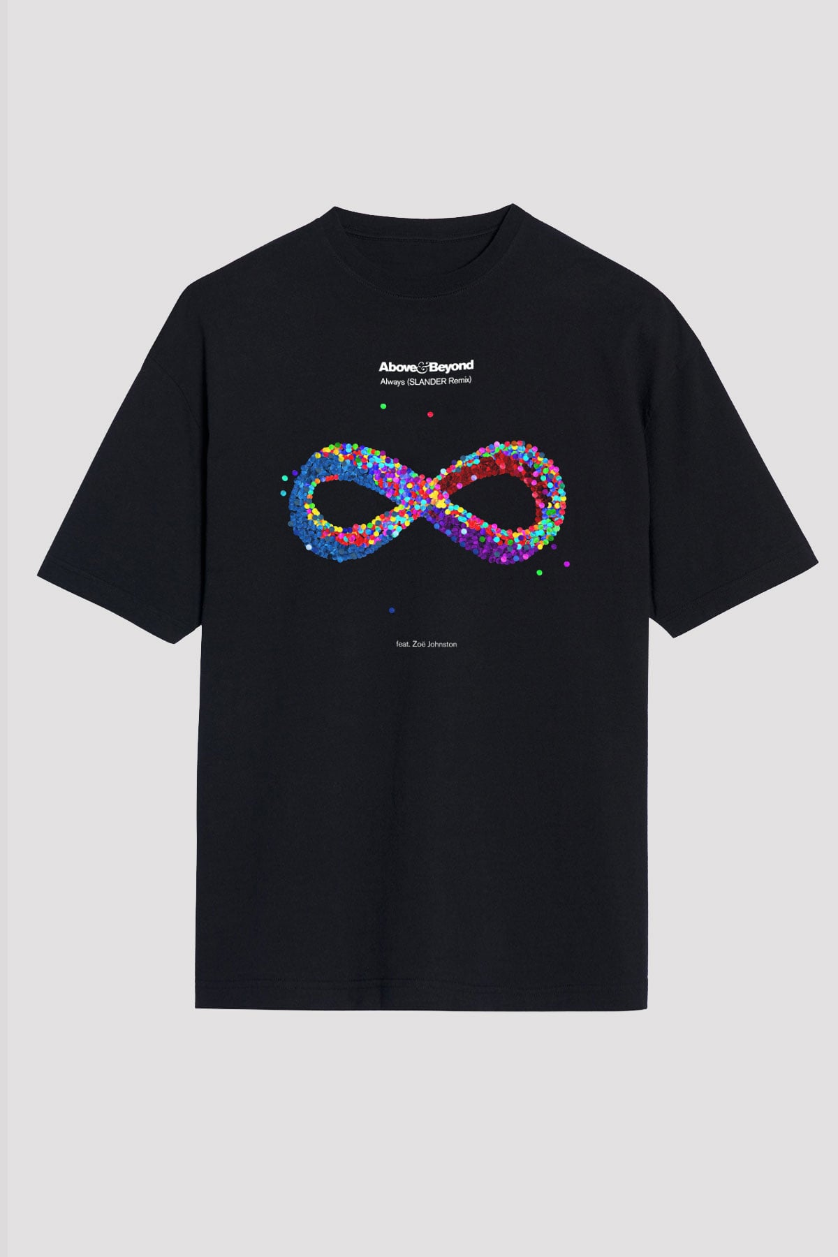 Above and Beyond Siyah Unisex Oversize Tişört T-Shirt