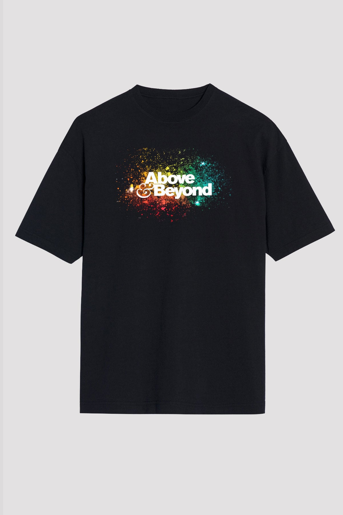Above and Beyond Siyah Unisex Oversize Tişört T-Shirt