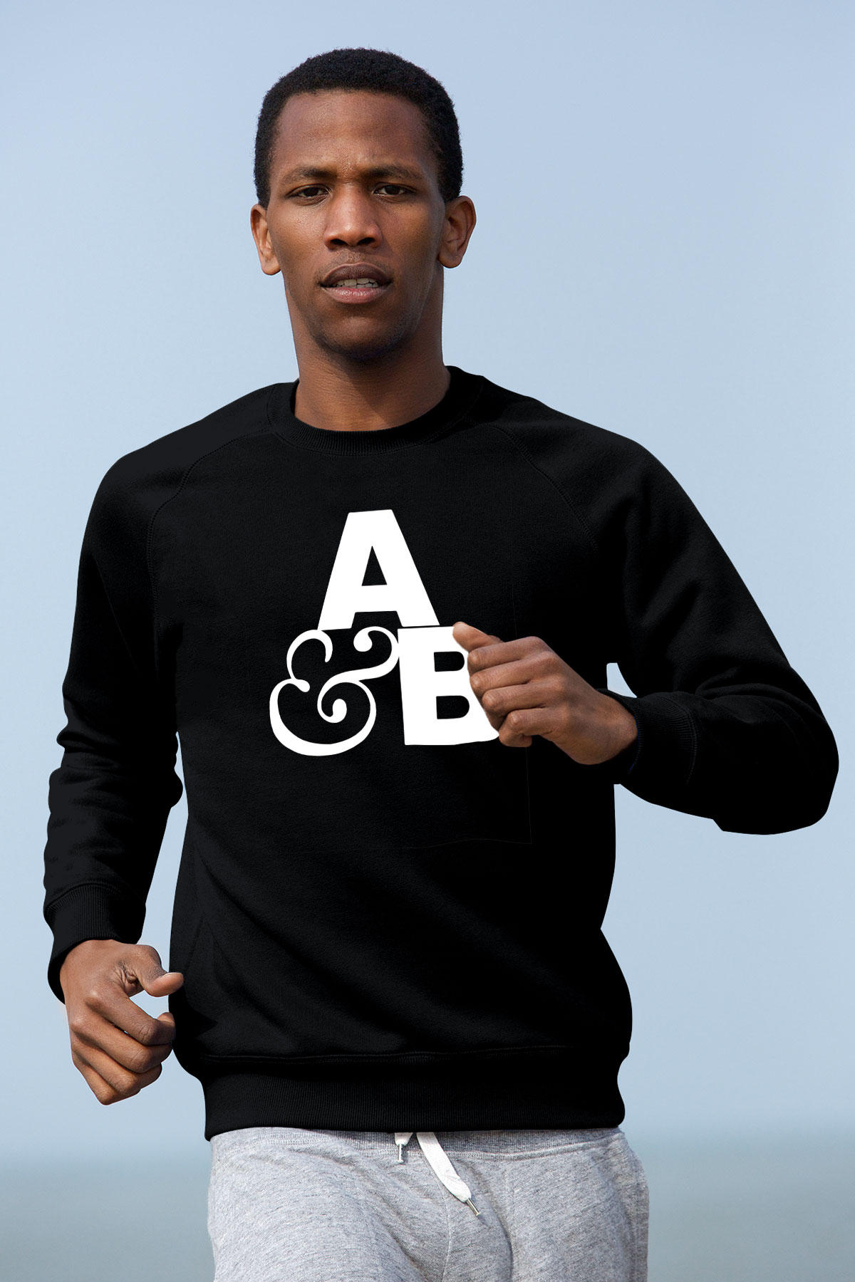 Above and Beyond Siyah Unisex Sweatshirt