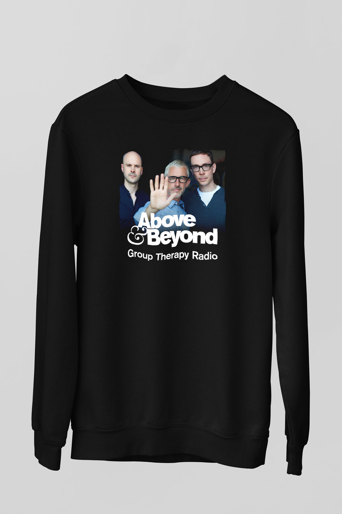 Above and Beyond Siyah Unisex Sweatshirt