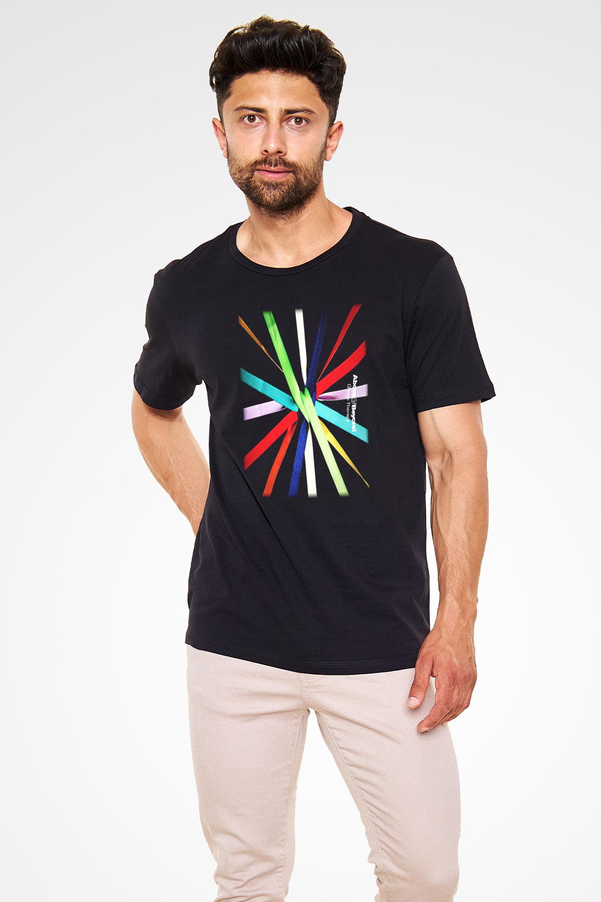 Above and Beyond Siyah Unisex Tişört T-Shirt - TişörtFabrikası