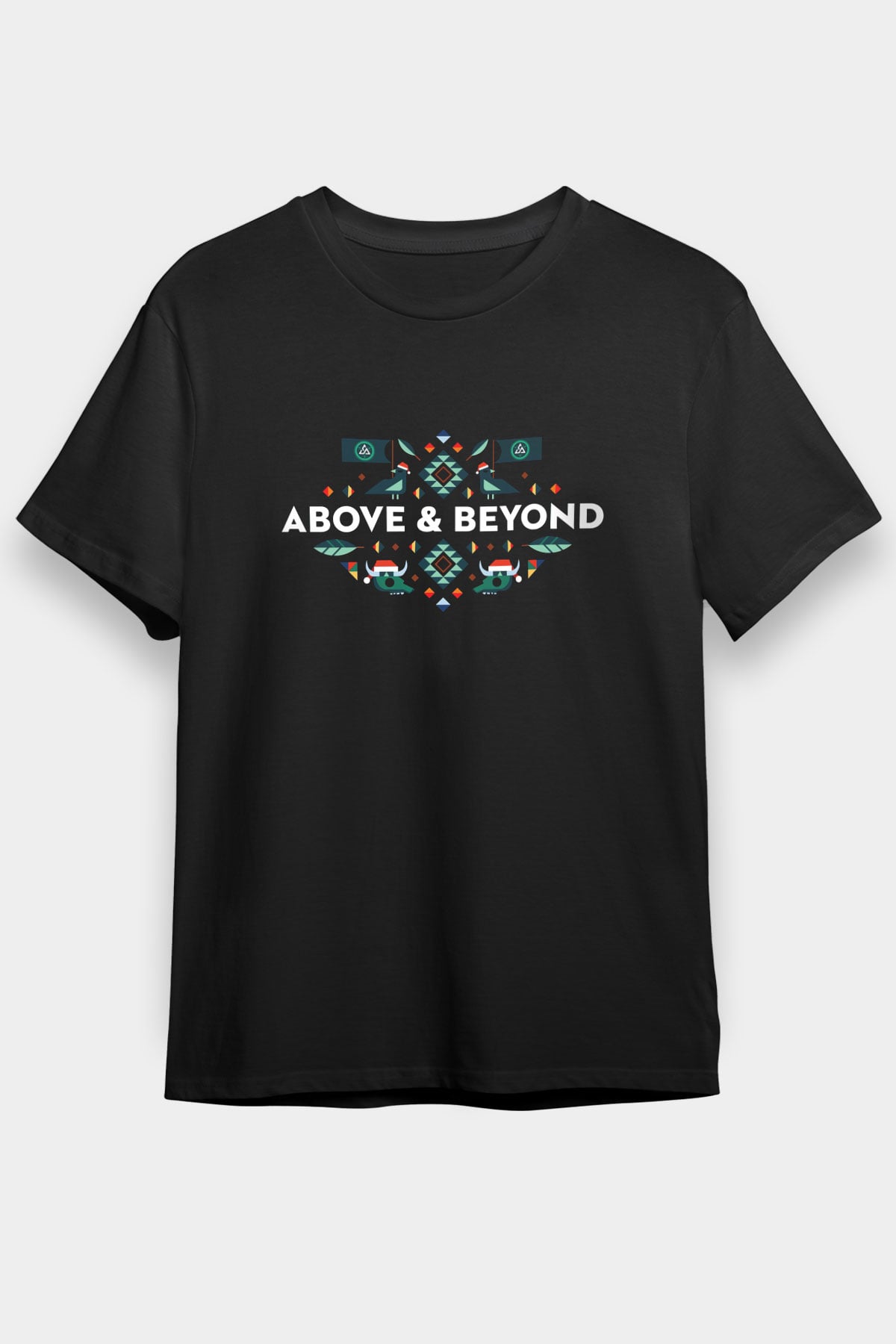 Above and Beyond Siyah Unisex Tişört T-Shirt - TişörtFabrikası