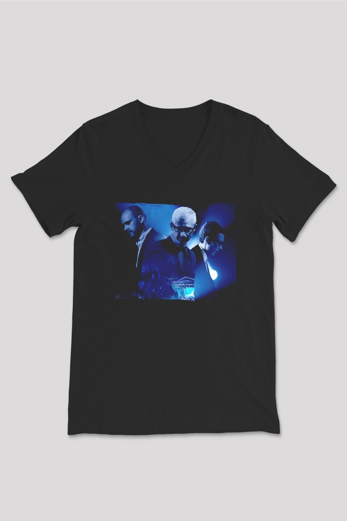 Above and Beyond Siyah Unisex V Yaka Tişört