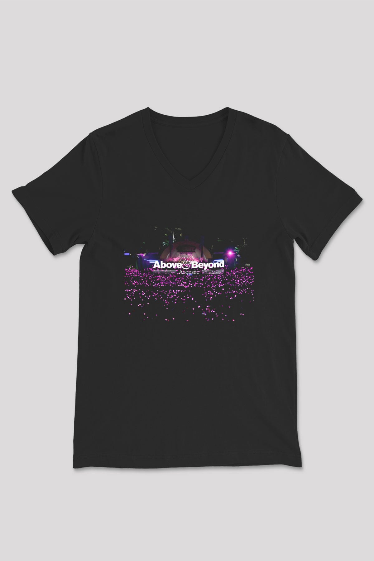 Above and Beyond Siyah Unisex V Yaka Tişört