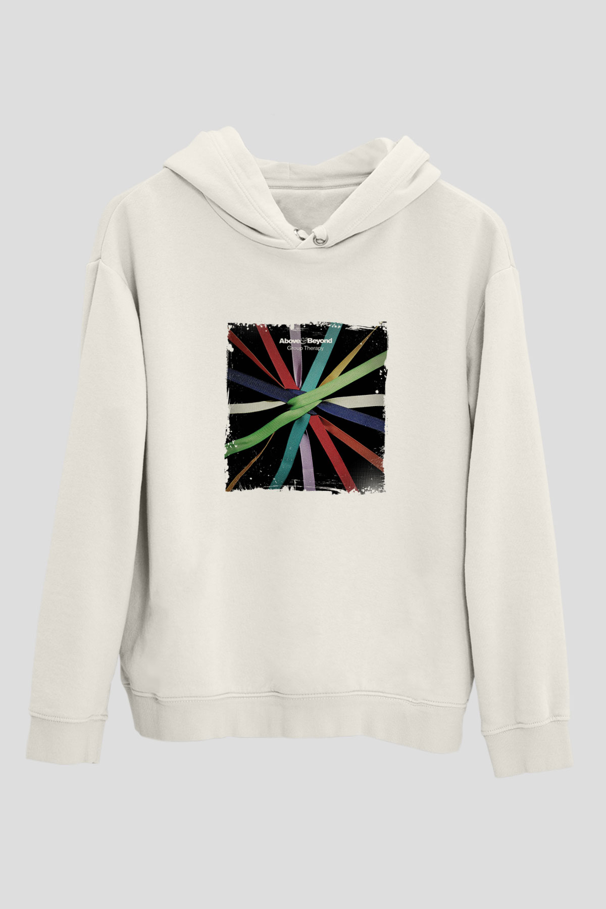 Above and BeyondBaskılı Beyaz Hoodie