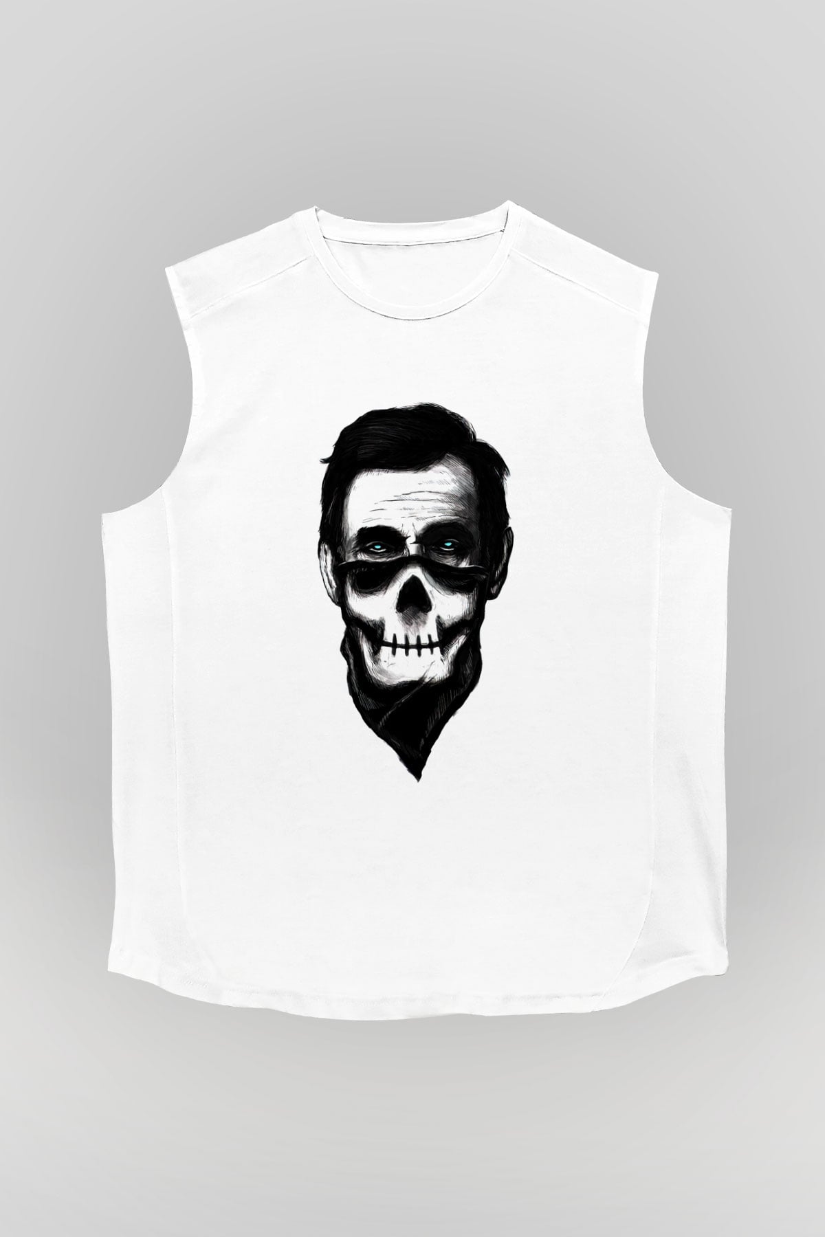 Abraham Lincoln Beyaz Unisex Kolsuz Tişört