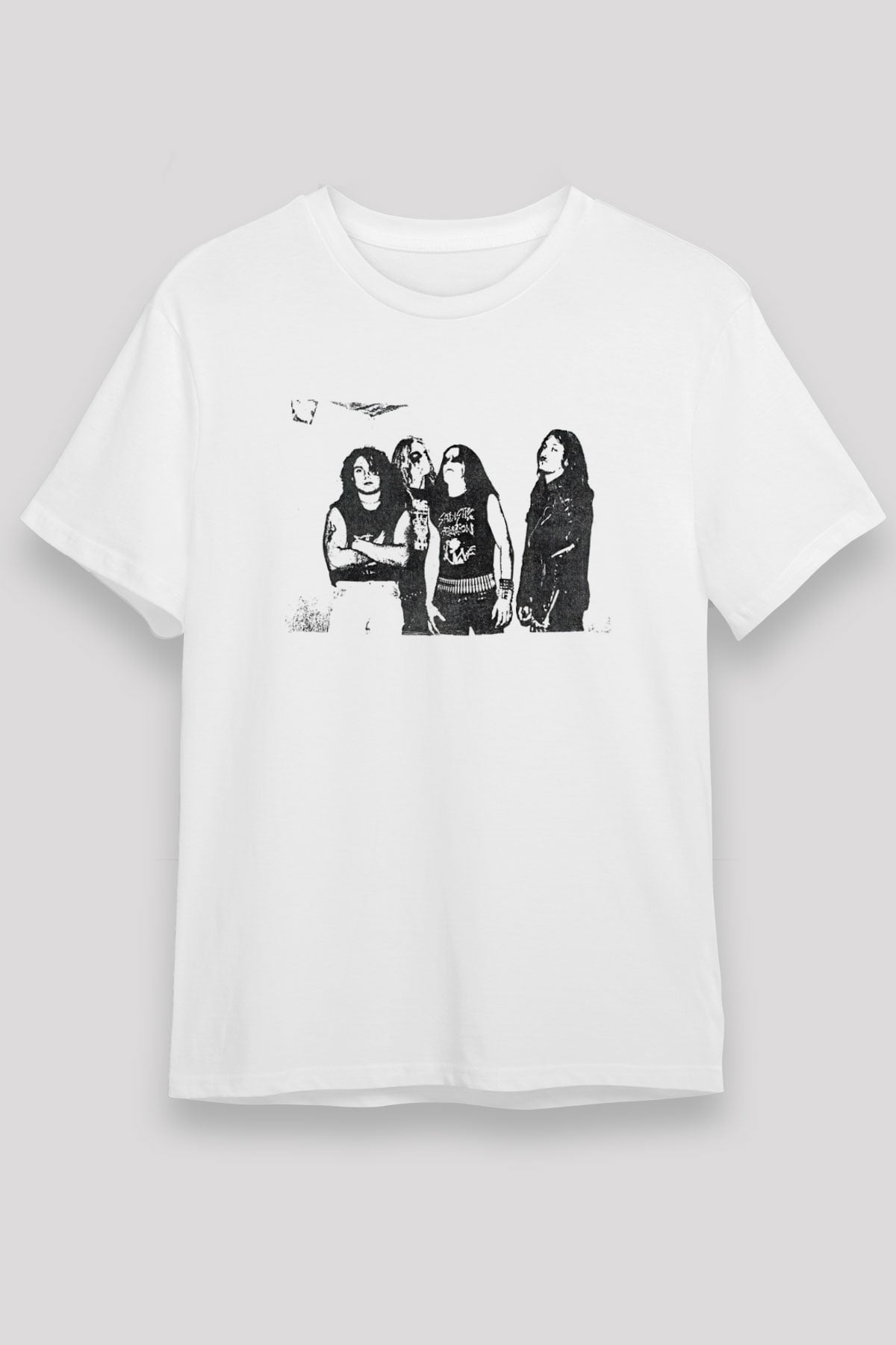 Abruptum Baskılı Unisex Beyaz Tişört - Tshirt