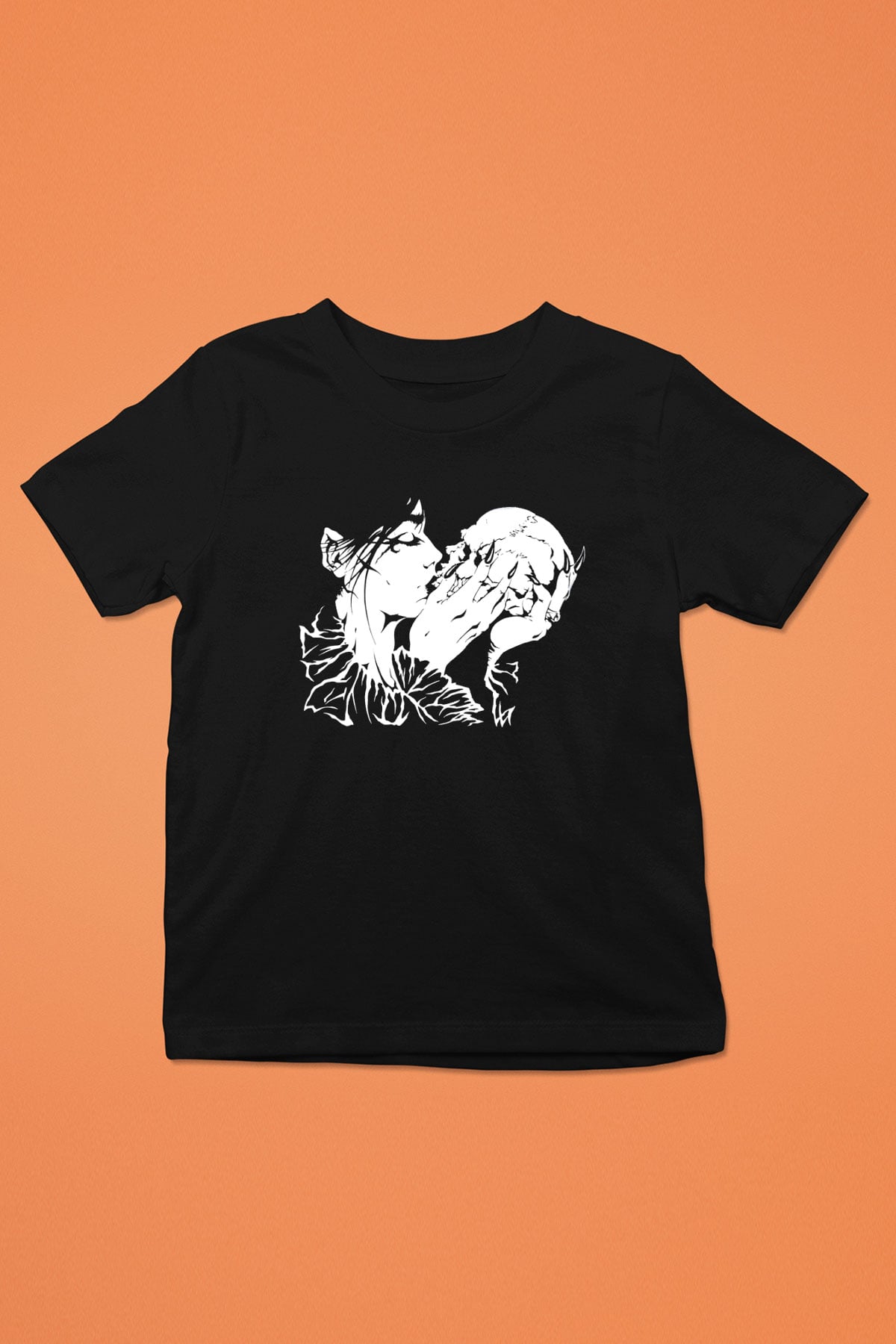 Abruptum Baskılı Unisex Siyah Çocuk Tişört - Tshirt