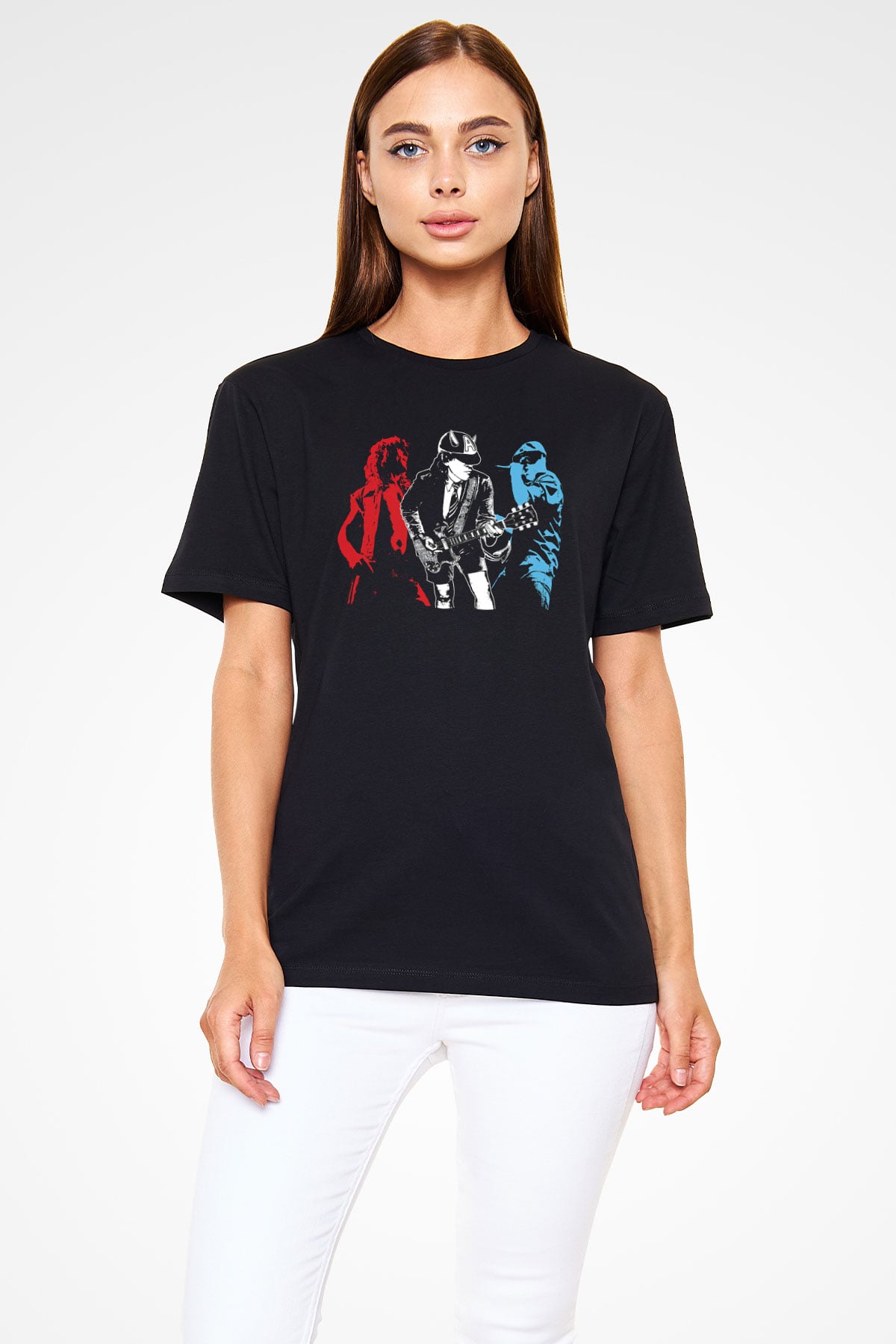 AC DC Angus Young Siyah Unisex Tişört T-Shirt - TişörtFabrikası