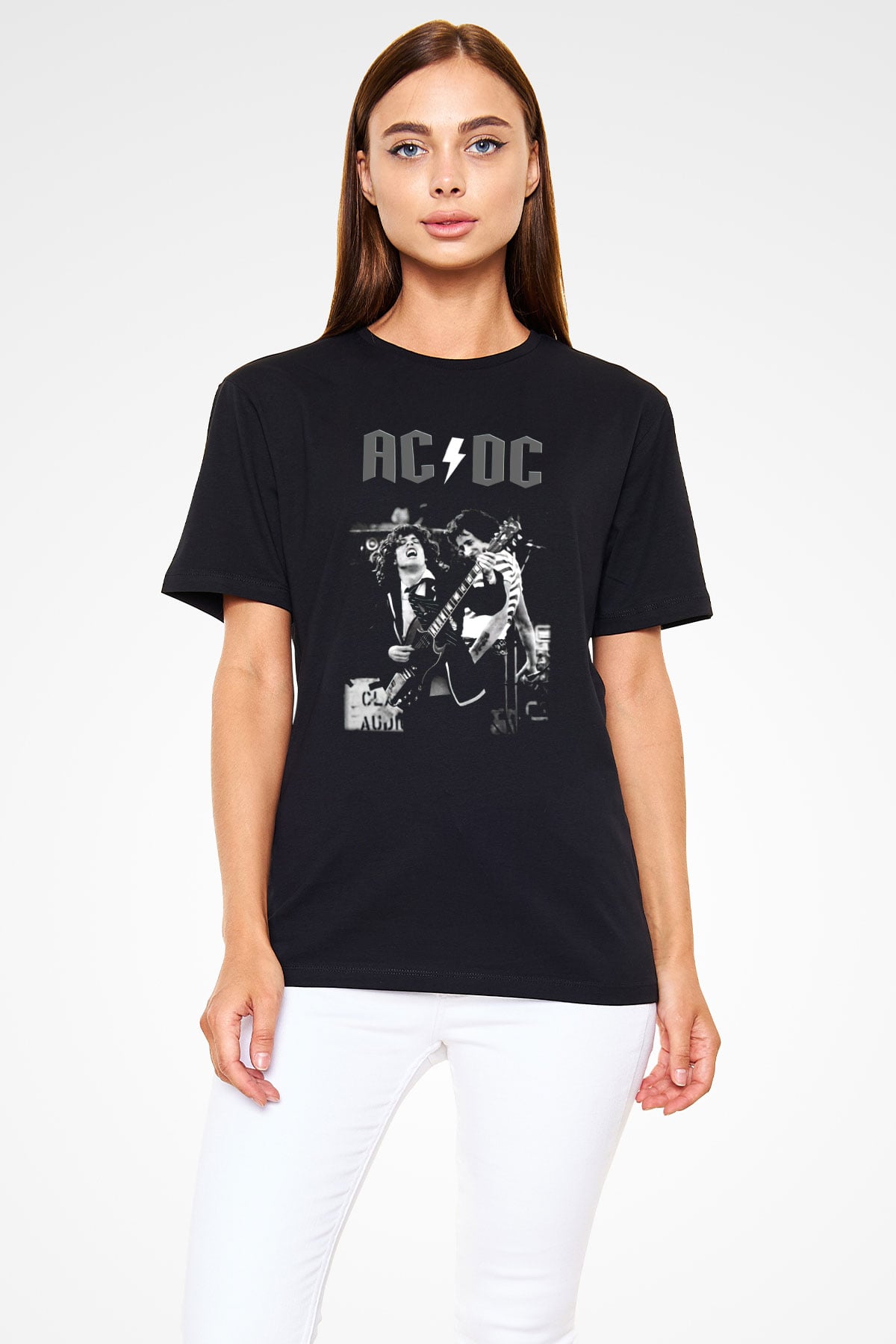 AC DC Angus Young Siyah Unisex Tişört T-Shirt - TişörtFabrikası