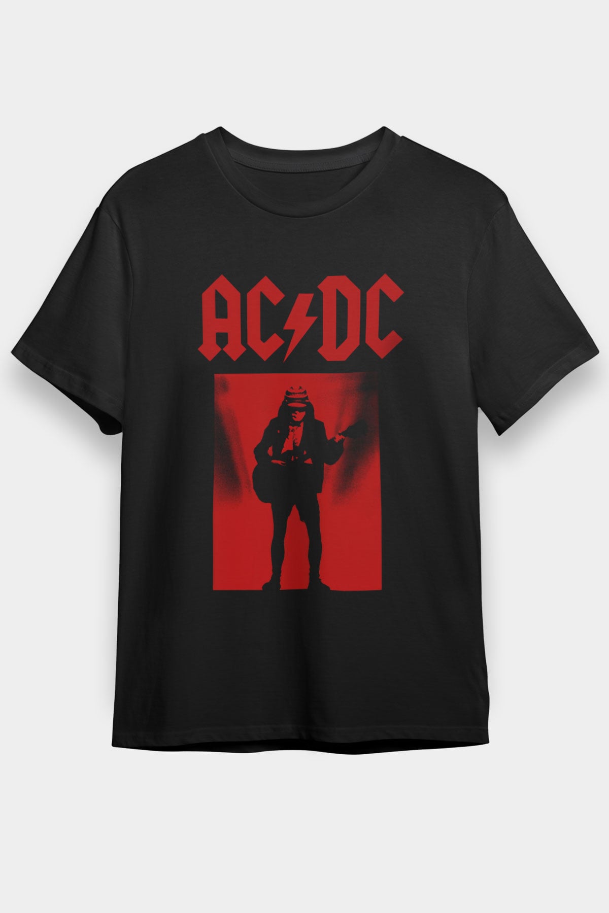 AC DC Angus Young Siyah Unisex Tişört T-Shirt - TişörtFabrikası