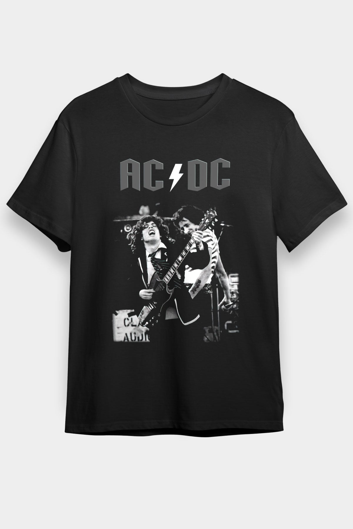AC DC Angus Young Siyah Unisex Tişört T-Shirt - TişörtFabrikası