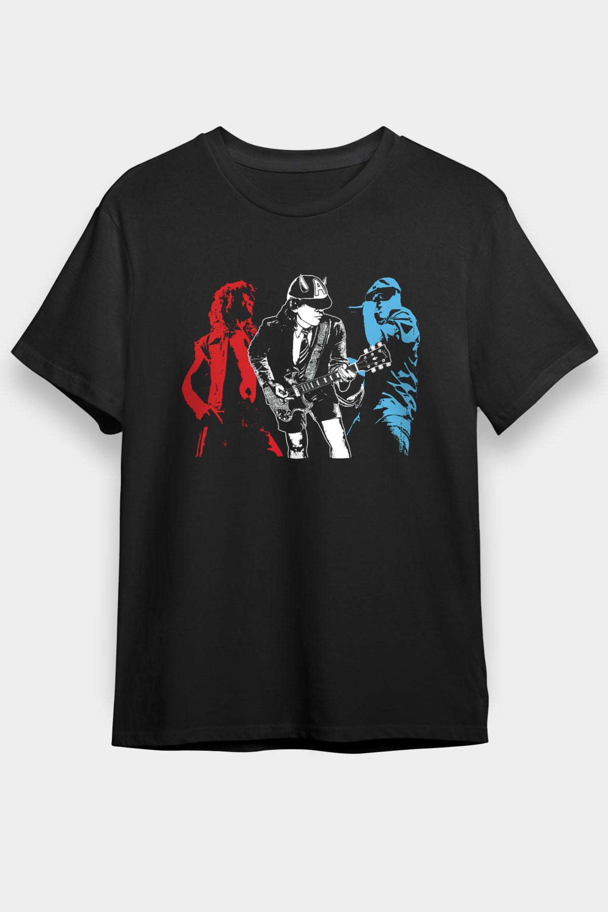 AC DC Angus Young Siyah Unisex Tişört T-Shirt - TişörtFabrikası