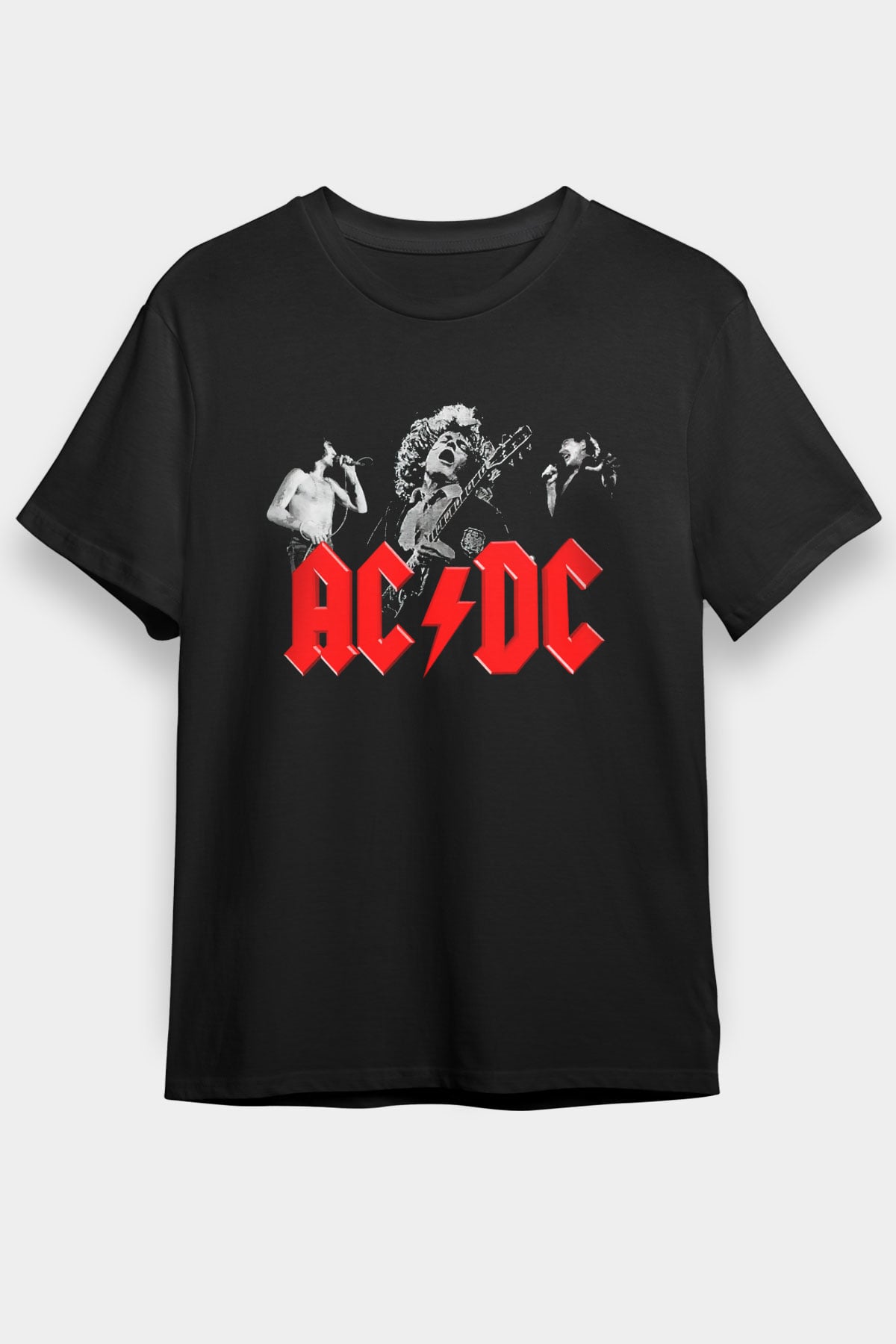AC DC Angus Young Siyah Unisex Tişört T-Shirt - TişörtFabrikası