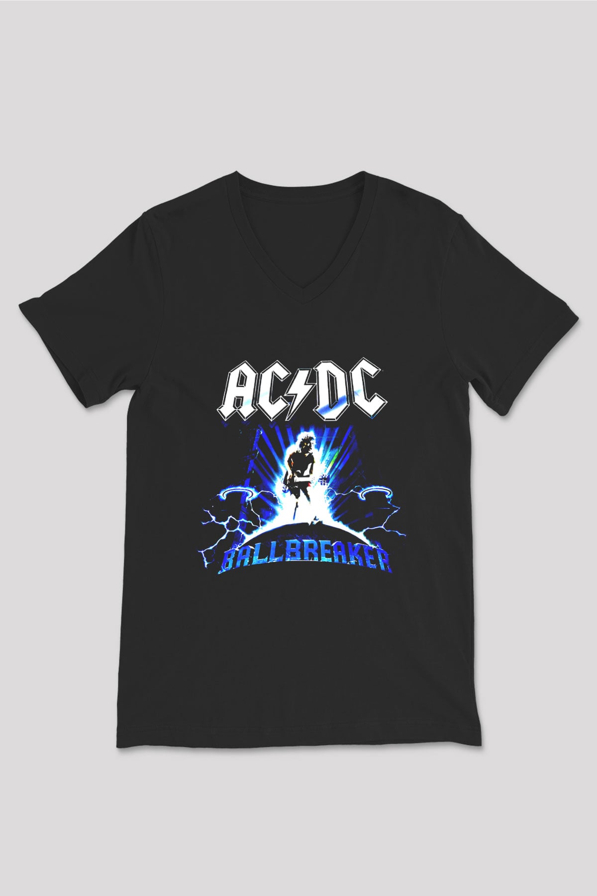 AC DC Ballbreaker Siyah Unisex V Yaka Tişört