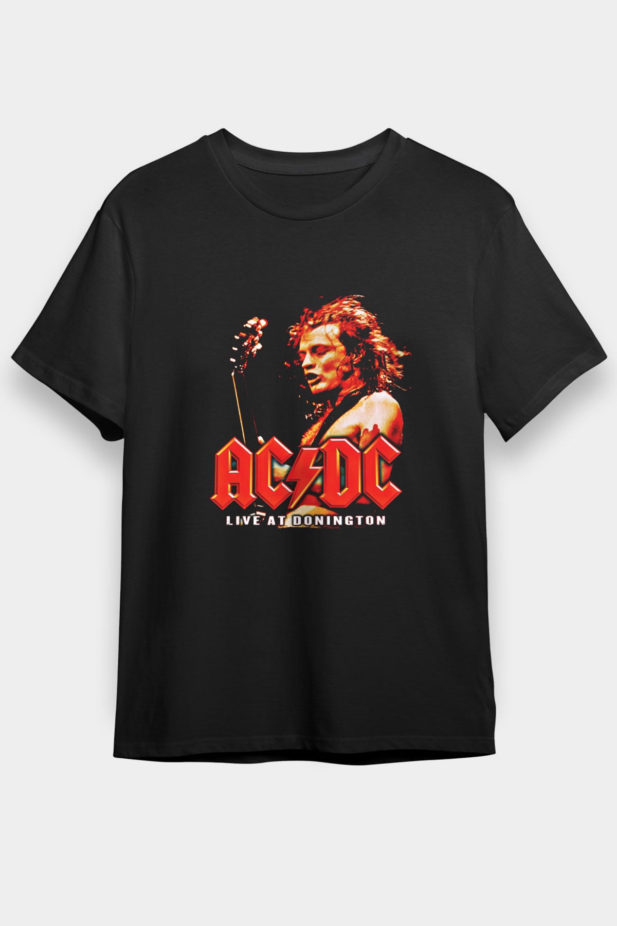 ACDC Baskılı Unisex Siyah Tişört