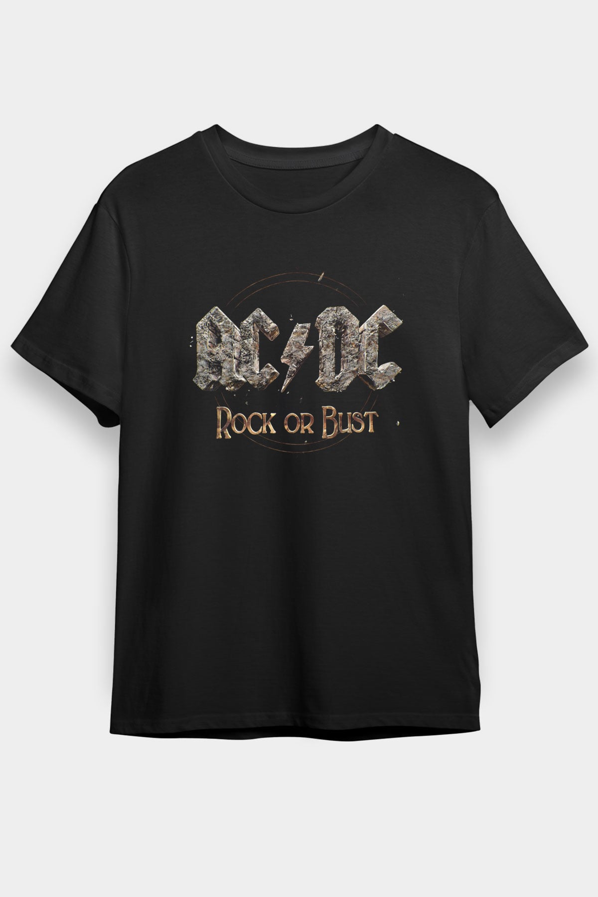 ACDC Baskılı Unisex Siyah Tişört