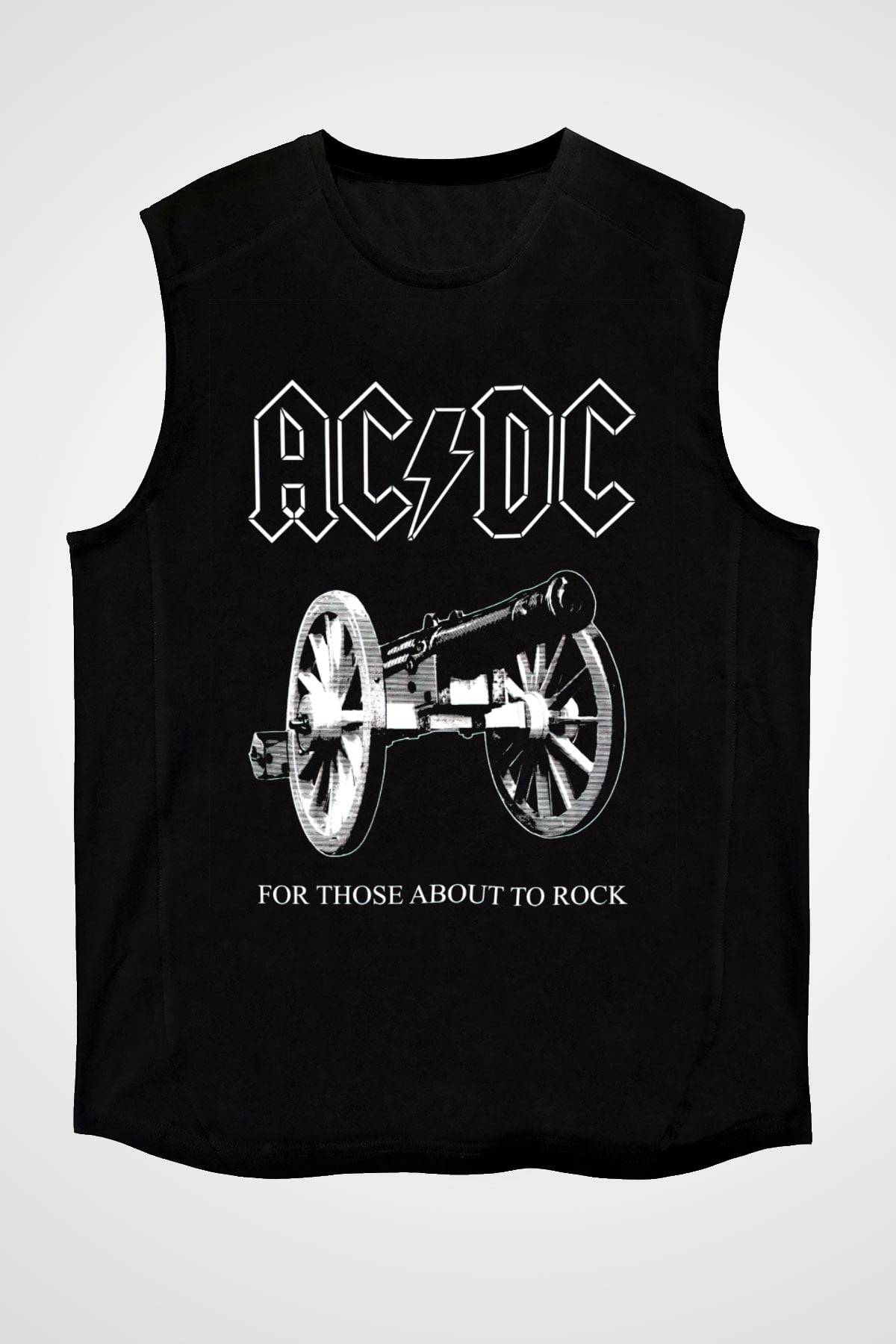 AC DC For Those About To Rock Siyah Unisex Kolsuz Tişört