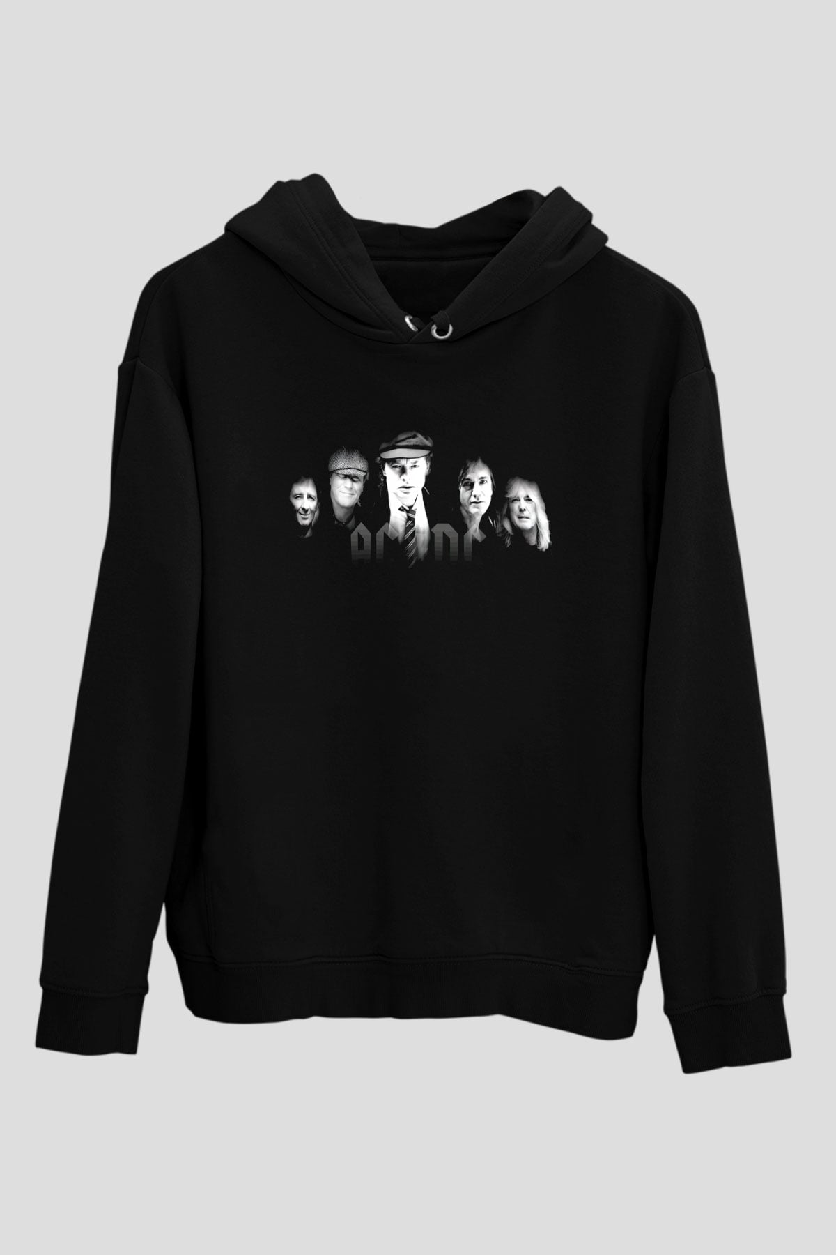 AC DC Group Siyah Unisex Hoodie